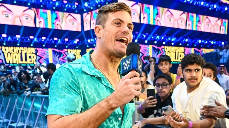 Grayson Waller at WWE Crown Jewel 2023