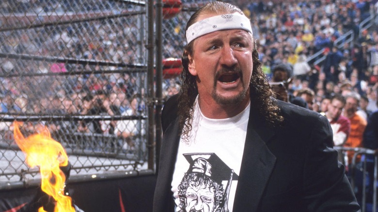Terry Funk Looks On During WCW Nitro