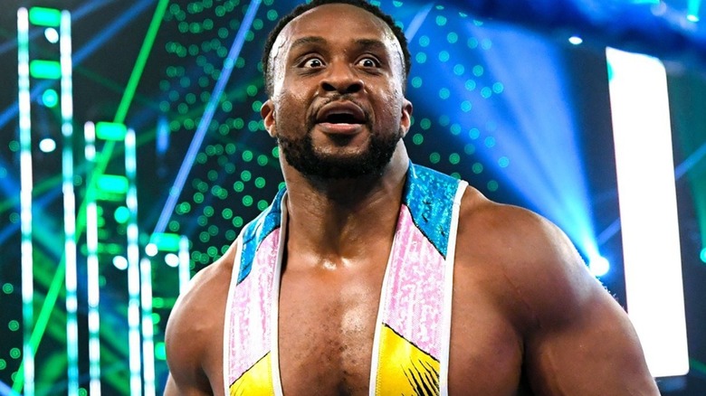 Big E with wide eyes