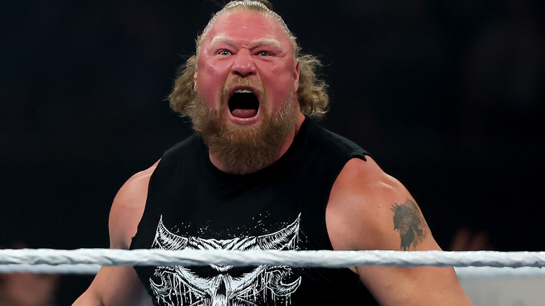 Brock Lesnar screams