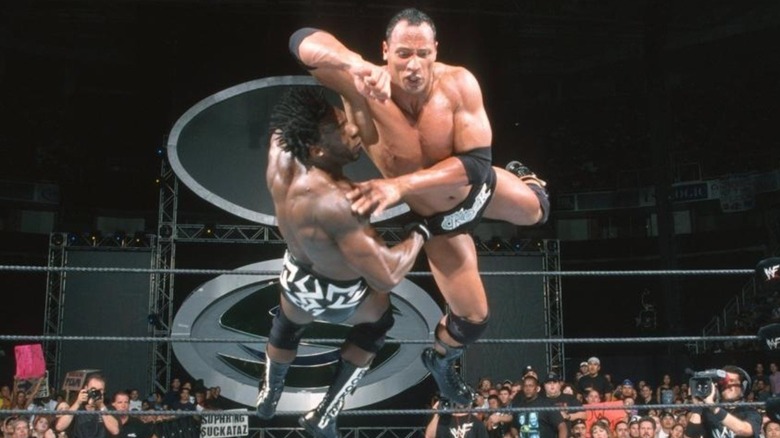 Booker T and The Rock at WWE SummerSlam 2001