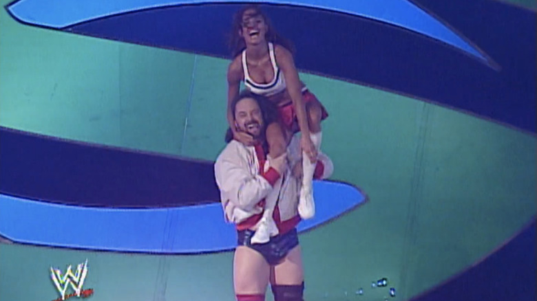 Eugene makes an entrance with Christy Hemme