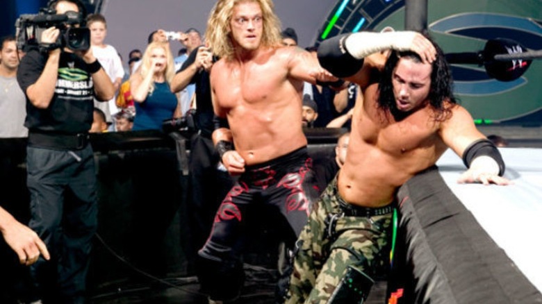 Edge and Matt Hardy at WWE SummerSlam 2005