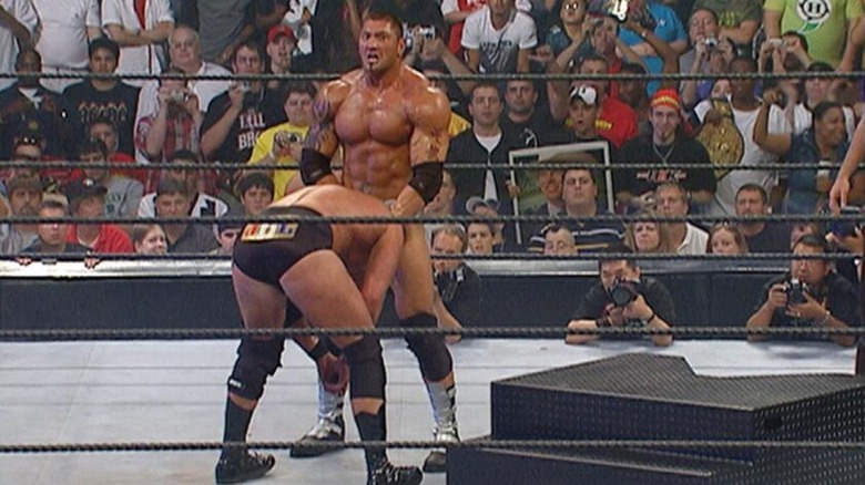 Batista and JBL at WWE SummerSlam 2005