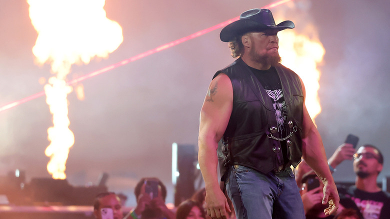 Brock Lesnar makes an entrance
