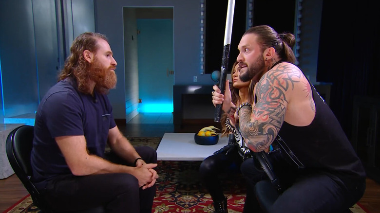 Sami Zayn and Karrion Kross face-to-face