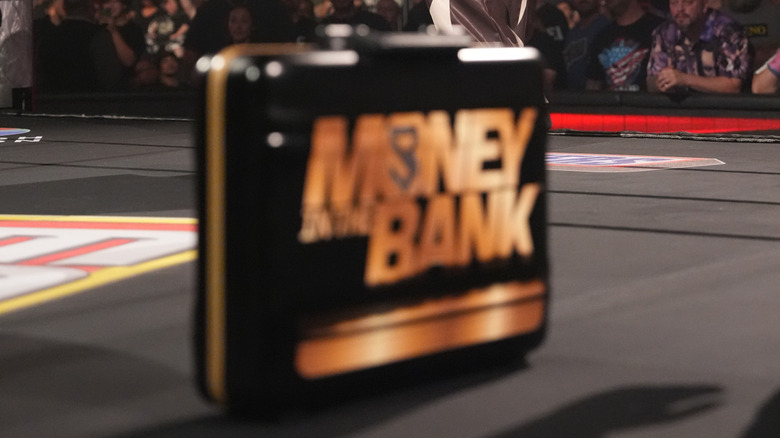 The Money In The Bank Briefcase, just out of focus