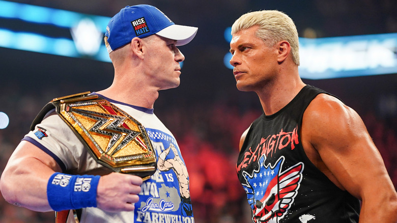 John Cena and Cody Rhodes on WWE SmackDown