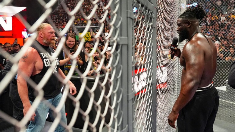 Brock Lesnar and Oba Femi on WWE Raw
