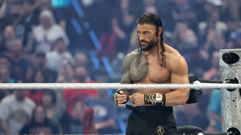 Roman Reigns stares