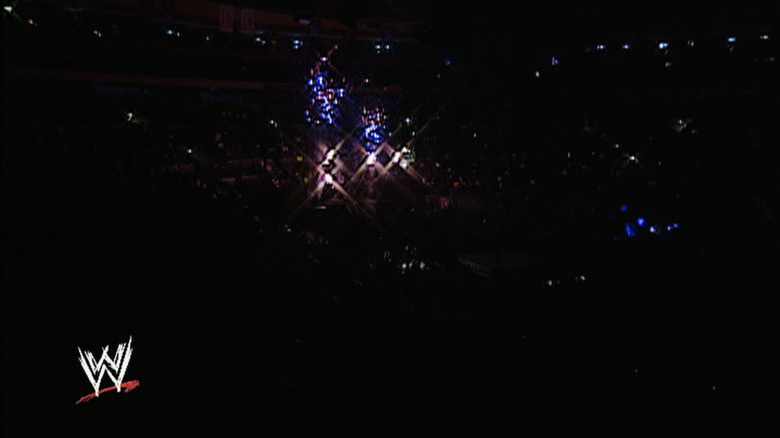 Pyro goes off in the middle of the crowd