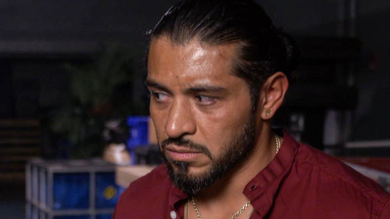 Santos Escobar backstage at a WWE event