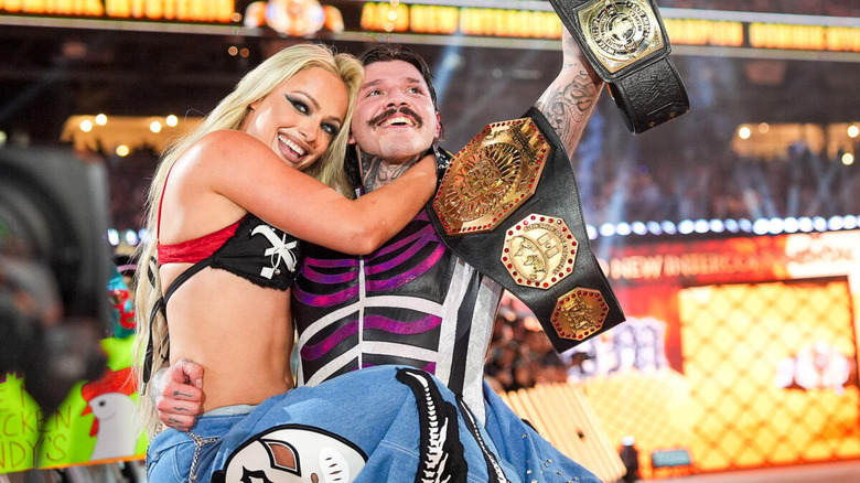 Dominik Mysterio and Liv Morgan at WWE Survivor Series: WarGames