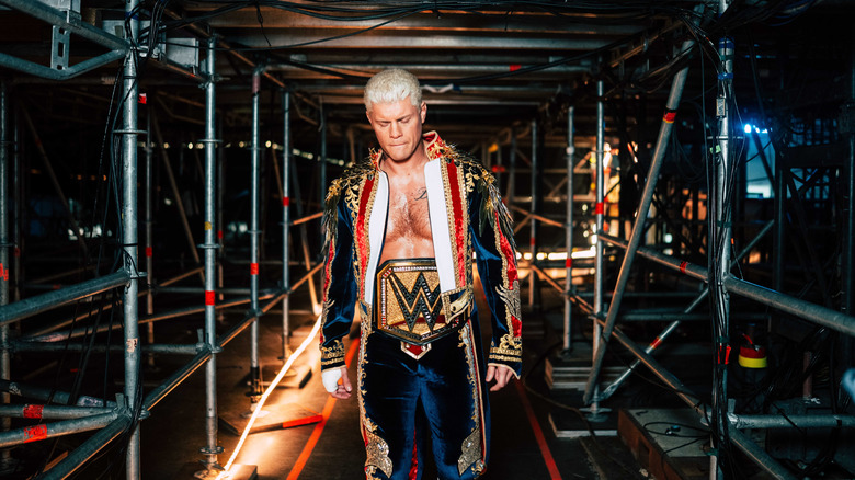 Cody Rhodes walks to the ring