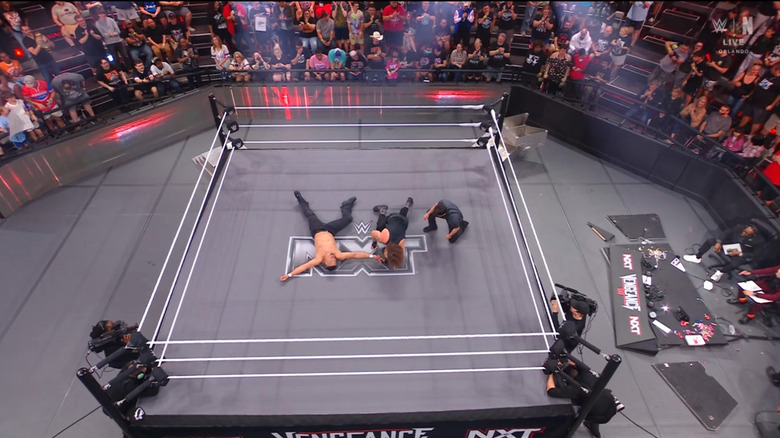 D'Angelo and Lennox both down in the ring