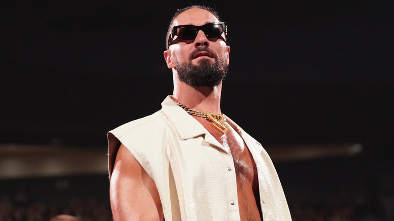 Seth Rollins wearing black sunglasses