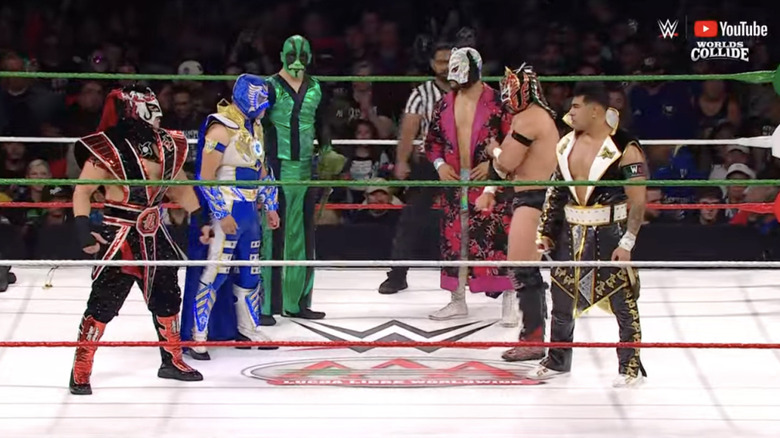 The six men staring one another down