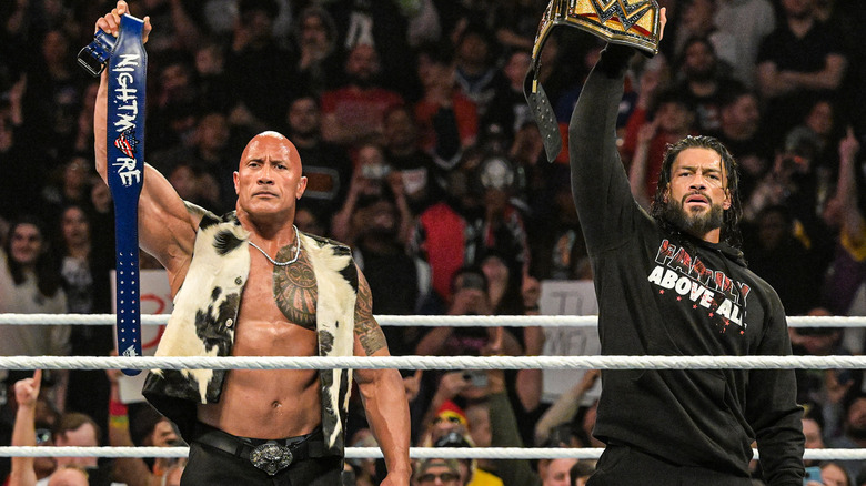 The Rock and Roman Reigns on WWE Raw