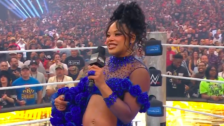 Bianca Belair's baby bump