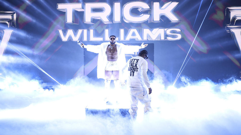 Trick Williams makes his entrance alongside Lil Yachty on "WWE SmackDown"