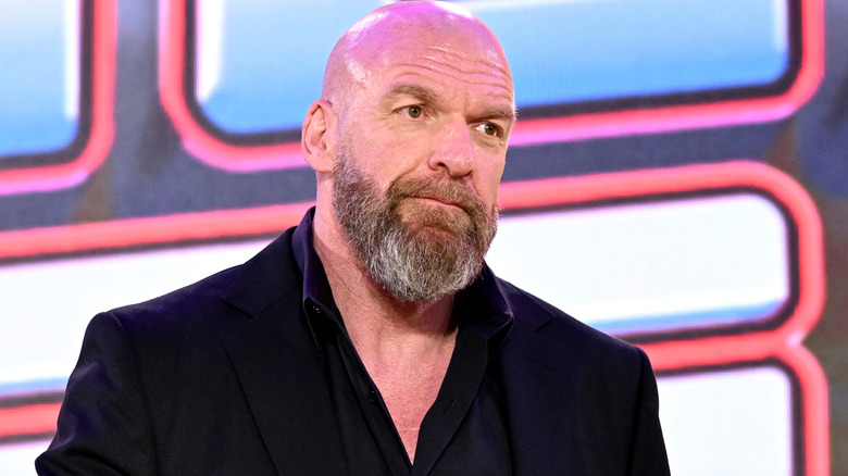 Triple H makes a face