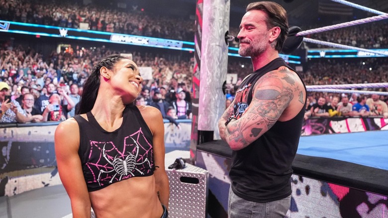 AJ Lee and CM Punk on "WWE SmackDown"