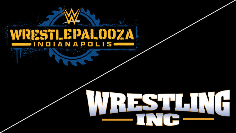 The WWE Wrestlepalooza logo on a black background above a diagonal white line, with the Wrestling Inc. logo beneath the line.