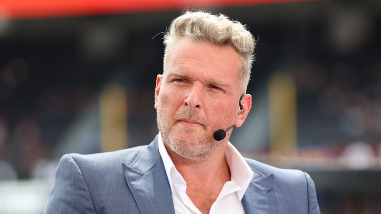 Sports personality Pat McAfee looks on during College Gameday before the LSU Tigers take on the South Carolina Gamecocks