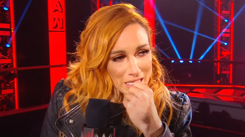Becky Lynch crying