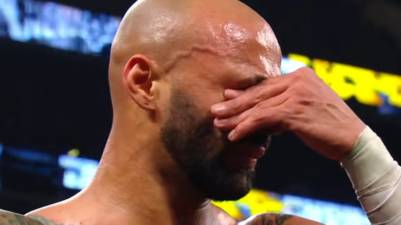 Ricochet wiping away tears