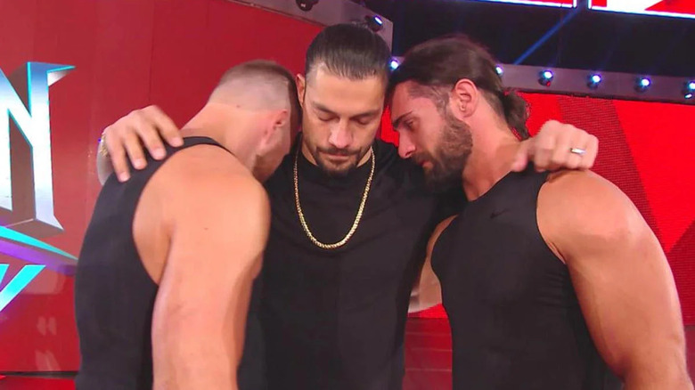 The Shield hugging