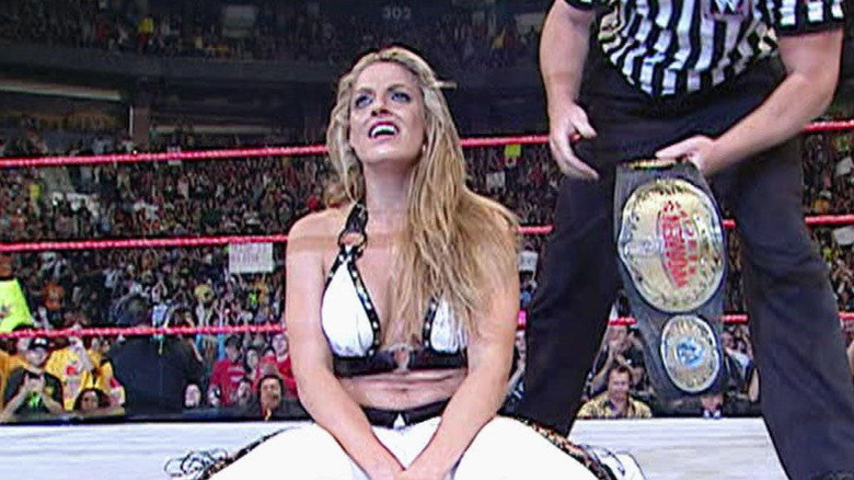 Trish Stratus crying