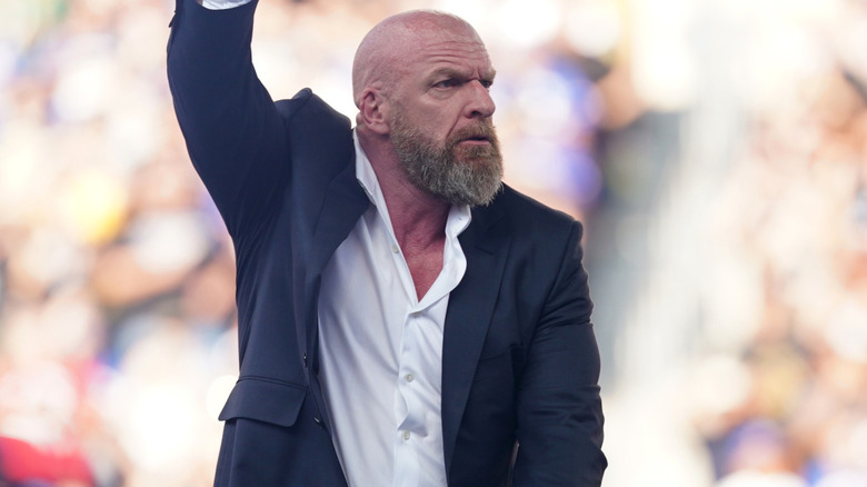 triple h posing on turnbuckle