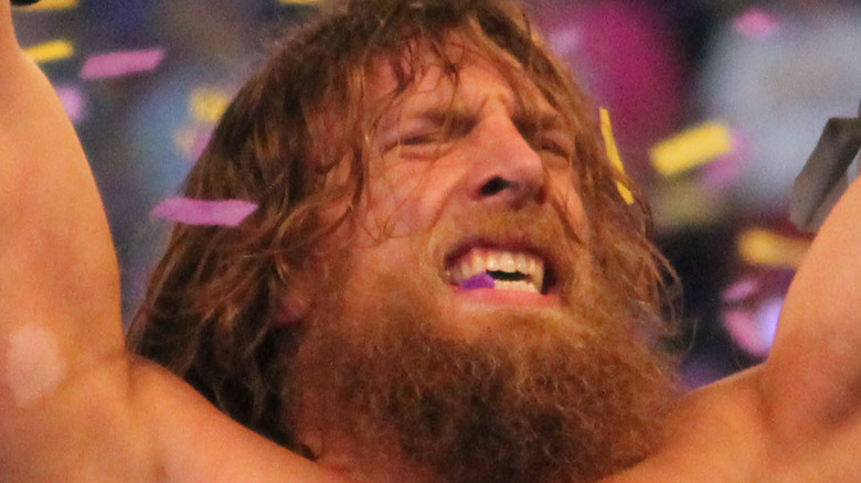 Daniel Bryan celebrating his win 