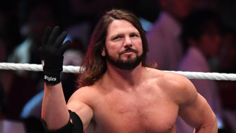 AJ Styles posing in the ring