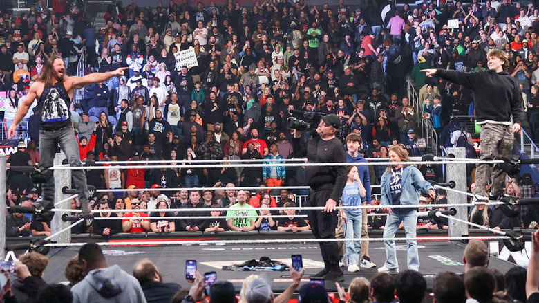 AJ and Avery Styles in a WWE ring