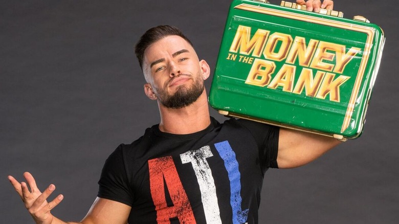 Austin Theory Money In The Bank photoshoot