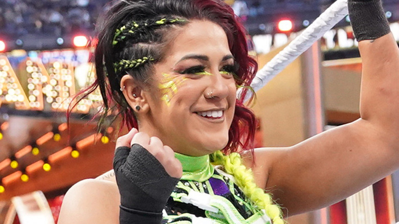 Bayley smiling