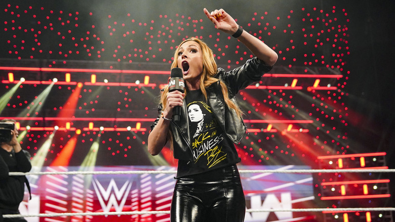 Becky Lynch talking on WWE Raw