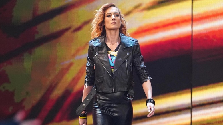 Becky Lynch, walking with the confidence of the Bucks GM finishing off the Damian Lillard trade