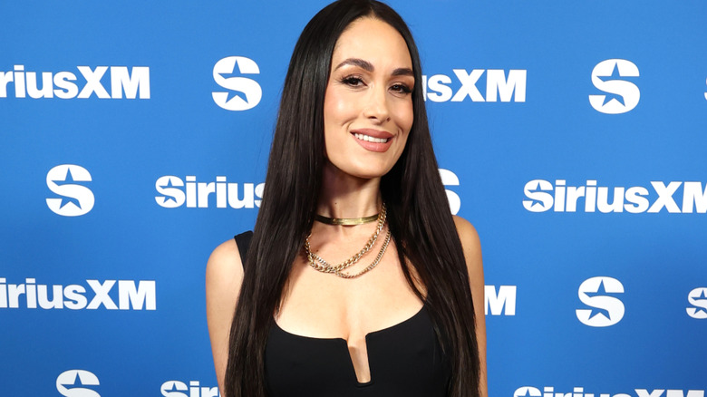 Brie Bella is smiling
