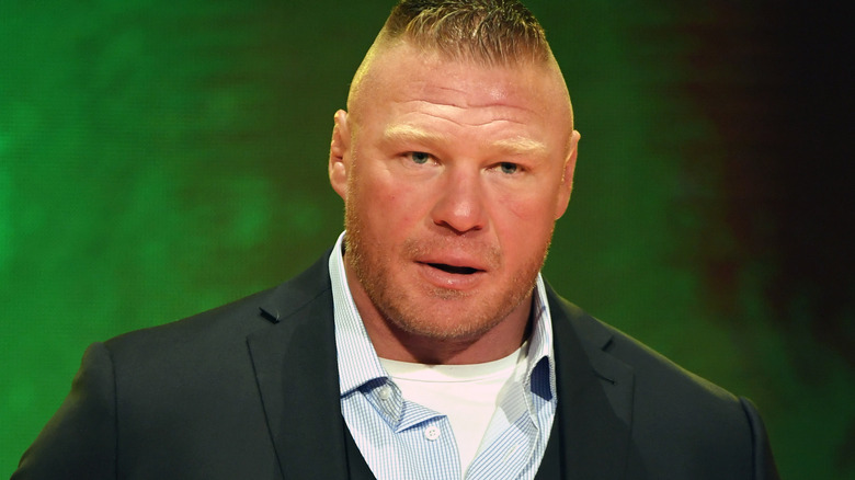Brock Lesnar wearing a suit