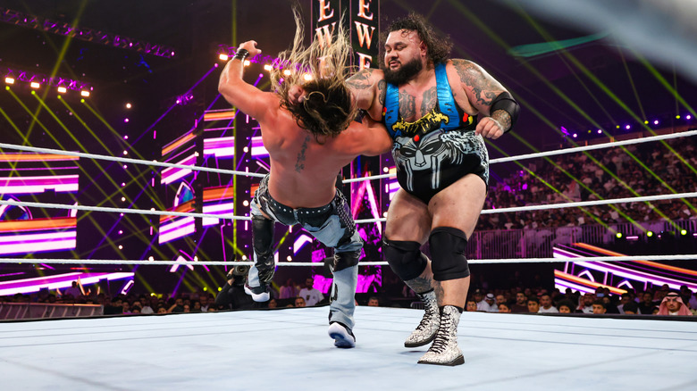 Seth Rollins and Bronson Reed at Crown Jewel