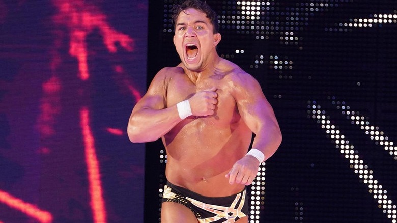 Chad Gable making his way to the ring 