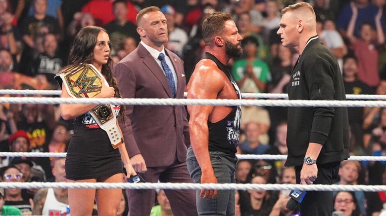 Chelsea Green, Nick Aldis, Matt Cardona, and GUNTHER
