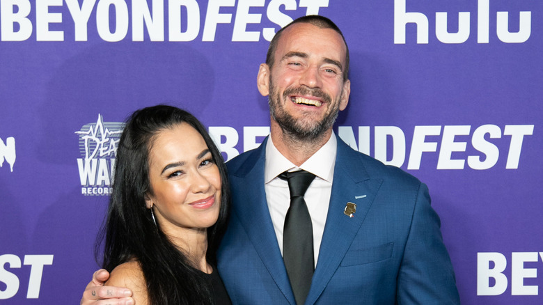 AJ Lee and CM Punk at a 2019 event