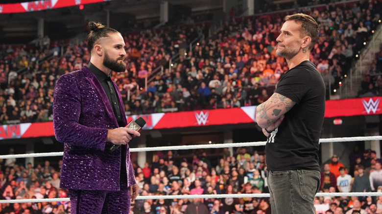 Seth Rollins and CM Punk on Raw