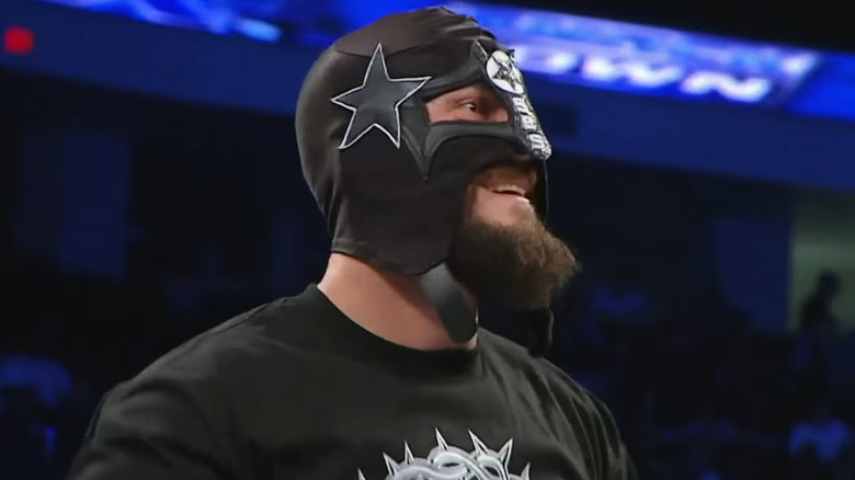 CM Punk wearing Straight Edge Society mask in WWE