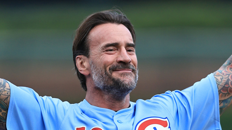CM Punk at a Chicago Cubs game