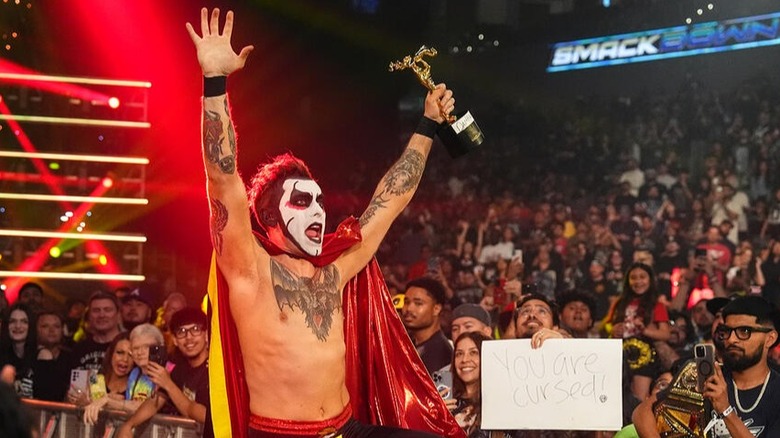 Danhausen shows the WWE Universe his new piece of gold, The Miz's Slammy Award